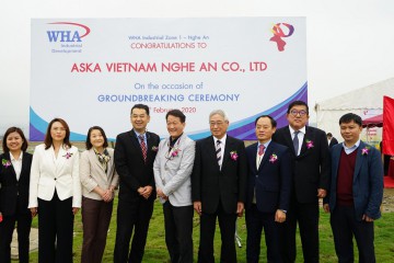 Aska Vietnam Nghe An (Japan)在 WHA 伟华工业园区一区‒ 越南义安省工业园的项目破土动工