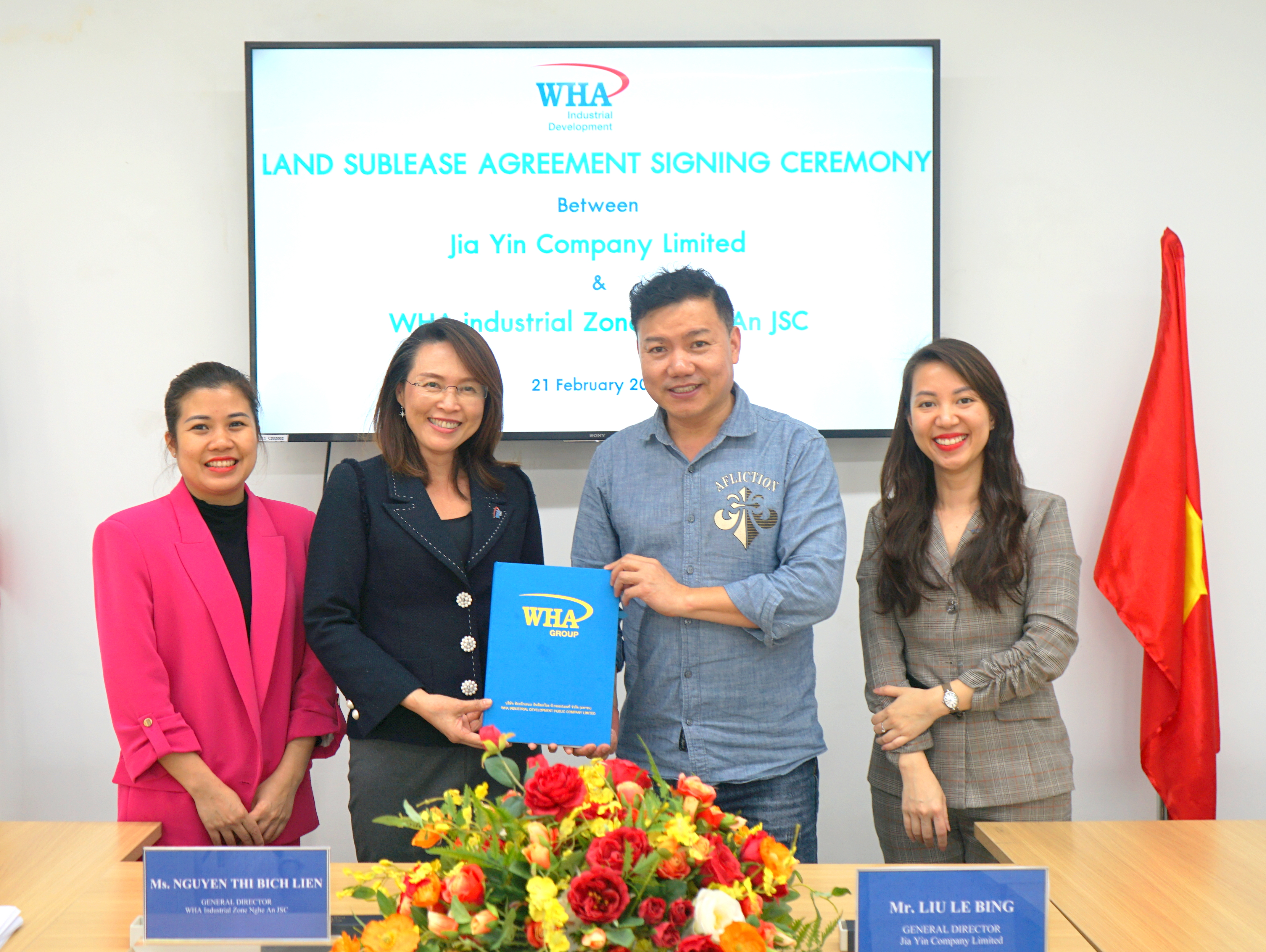 Jia Yin Finalizes Land Sublease Agreement for its New Plant  at WHA Industrial Zone 1 - Nghe An