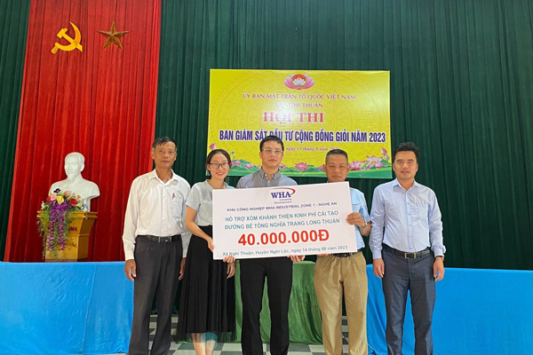 WHA Industrial Zone Nghe An JSC Provides Financial Support around VND 70 million in Nghe An district
