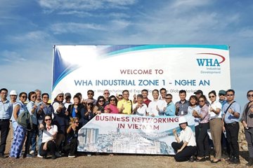 タイBOIと企業代表団、ベトナムのゲアン省にあるWHA工業団地1を訪問