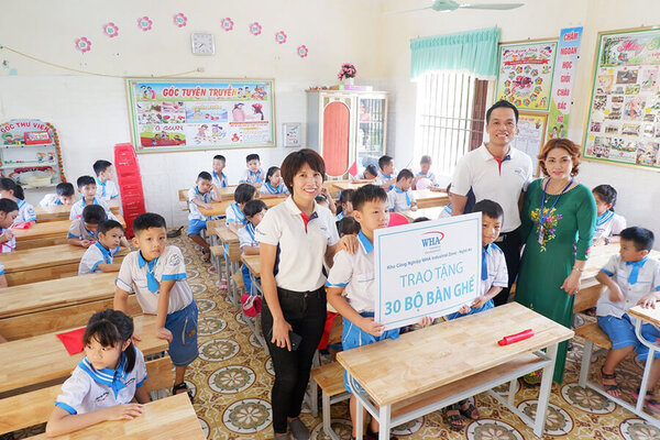 WHA hỗ trợ cơ sở vật chất cho các trường học tại huyện Nghi Lộc