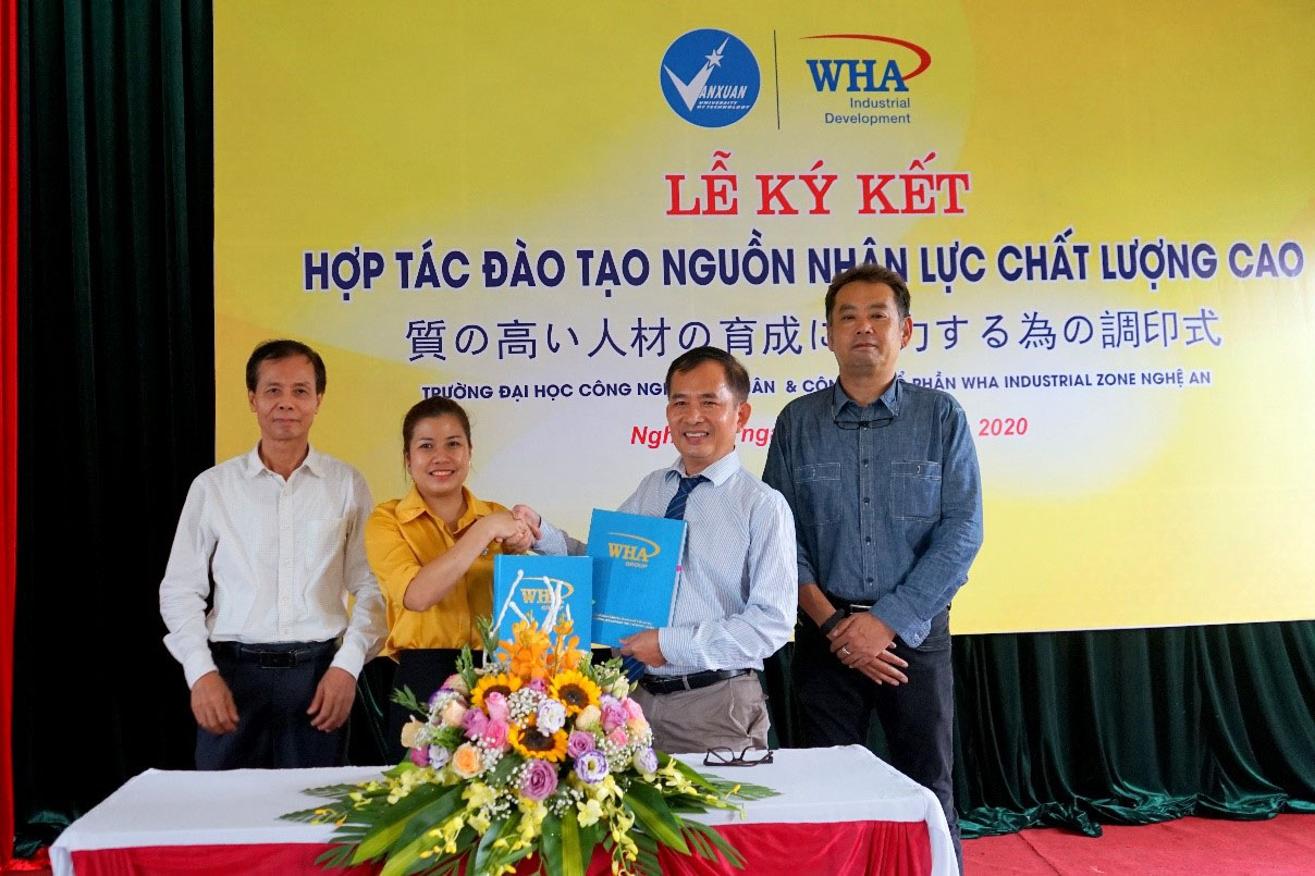 WHA Industrial Zone Nghe An JSC and Van Xuan University of Technology Sign MOU for Collaboration in Education and Recruitment