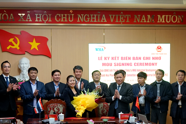 WHA Industrial Development Signs MOU To Develop 2 Industrial Zones in Thanh Hoa Province, Vietnam