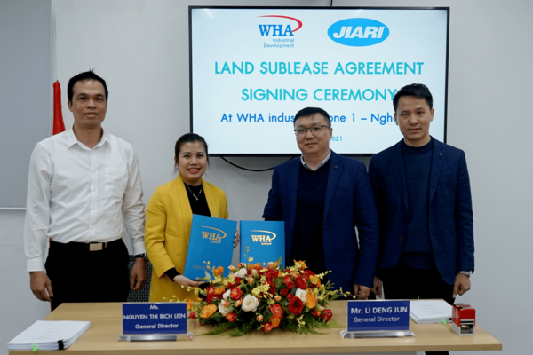 Công ty TNHH Plastic Gia Nhật Việt Nam hoàn tất thủ tục thuê lại đất tại Khu công nghiệp WHA Industrial Zone Nghệ An