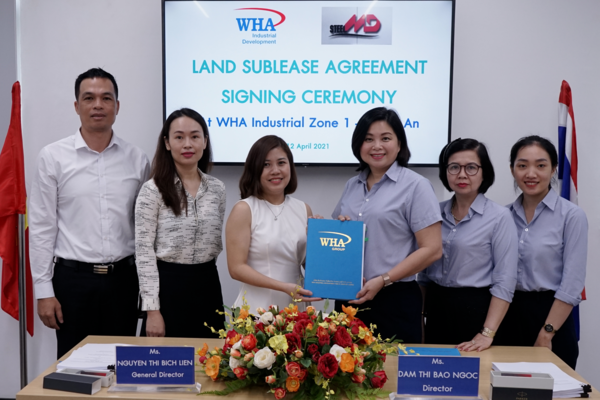 Công ty TNHH Sắt Thép Minh Phú ký Hợp đồng thuê lại đất tại KCN WHA Industrial Zone 1 - Nghệ An