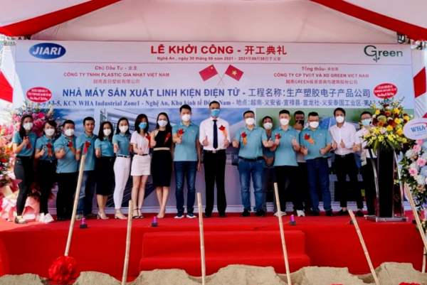 Lễ khởi công nhà máy Công ty TNHH Plastic Gia Nhật Việt Nam tại KCN WHA Industrial Zone 1 - Nghệ An