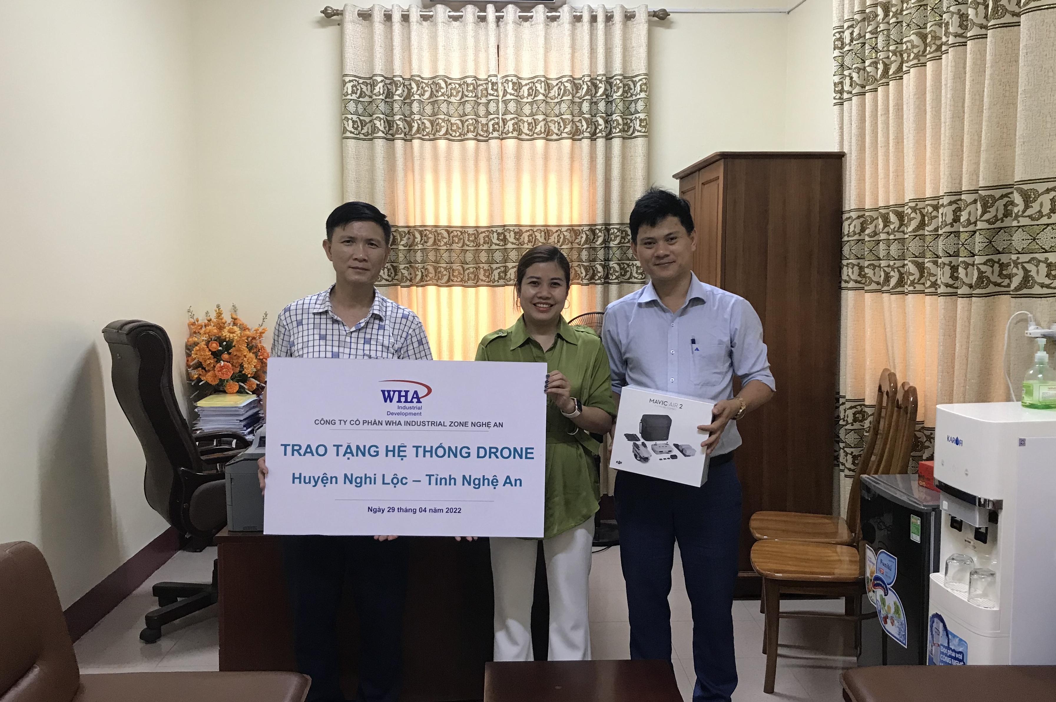 WHA Donates Drone System for Nghi Loc District