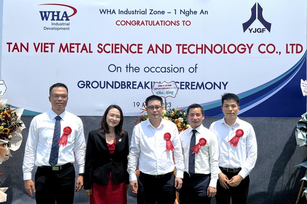 WHA Vietnam Congratulates Tan Viet Metal Science and Technology Co., Ltd. on Its Groundbreaking Ceremony for New Factory at WHA Industrial Zone 1 - Nghe An