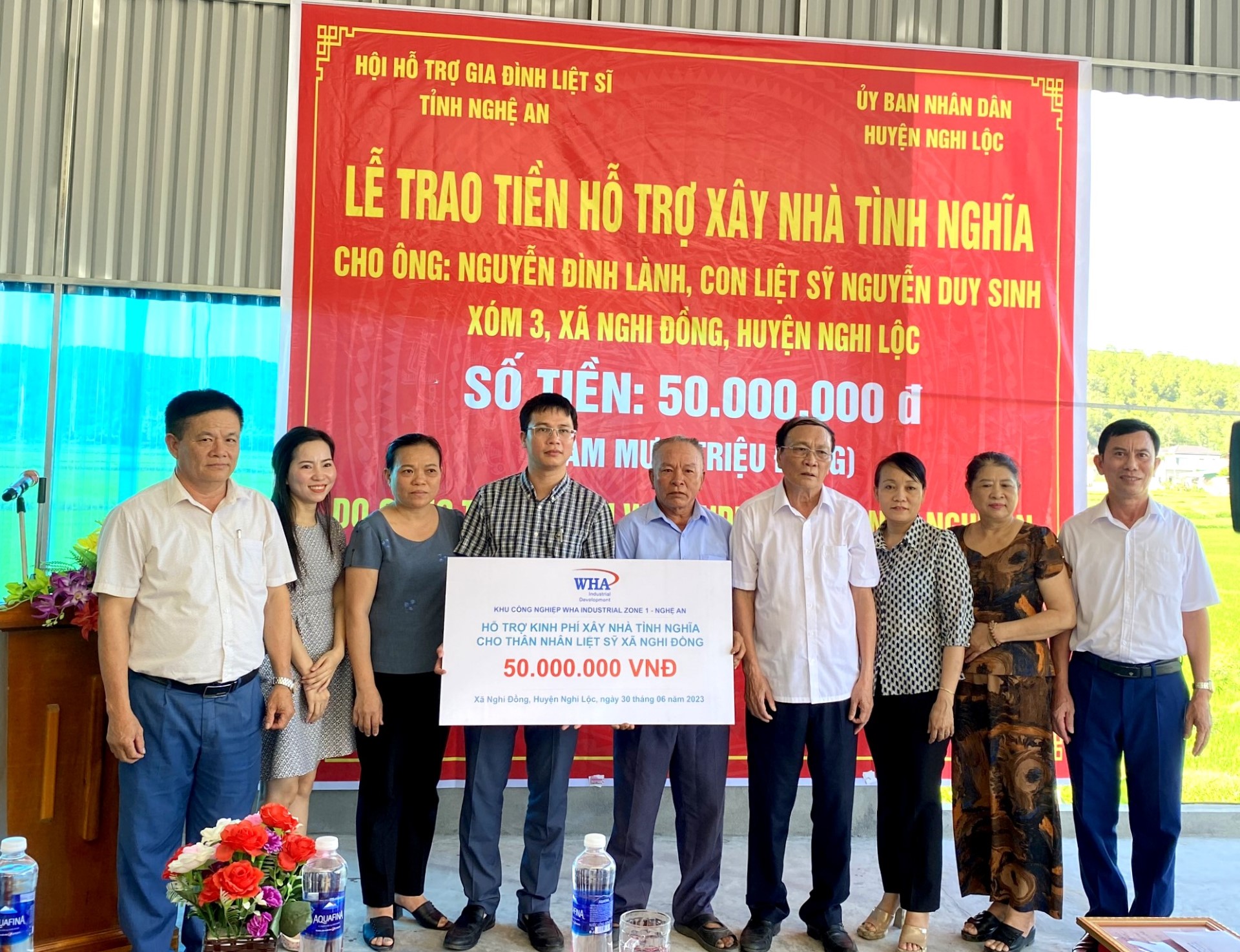 WHA Industrial Zone Nghe An JSC Supports to Build Gratitude Houses for Relatives of Martyrs in Nghi Loc District