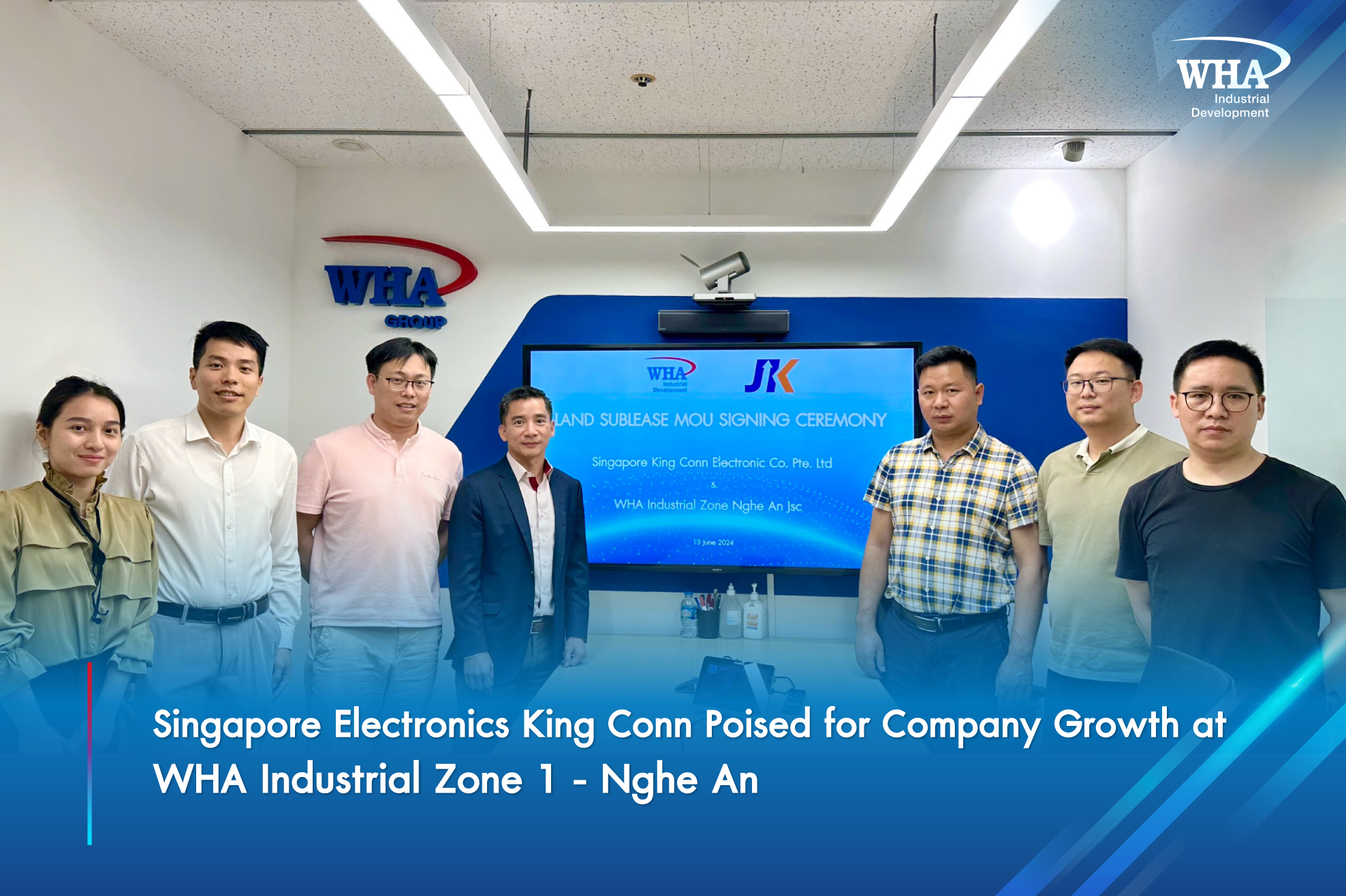 Singapore Electronics King Conn Poised for Company Growth at WHA Industrial Zone 1 - Nghe An