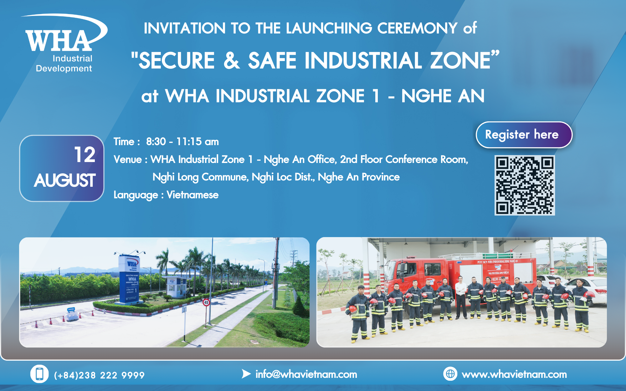 Launching Ceremony of ''Secure & Safety Industrial Zone'' at WHA Industrial Zone 1 - Nghe An