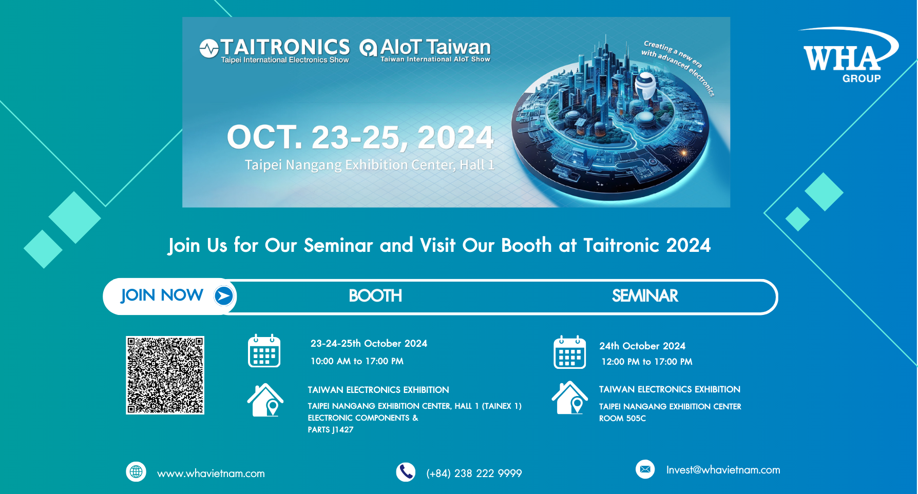WHA Industrial Development to Showcase at TAITRONICS 2024 and Host Key Seminar on Vietnam’s Electronics Manufacturing Opportunities