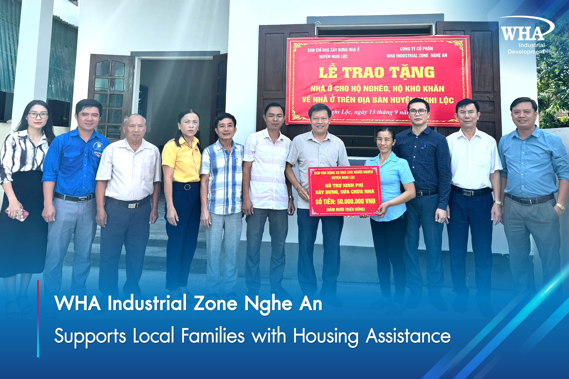 WHA Industrial Zone Nghe An Supports Local Families with Housing Assistance