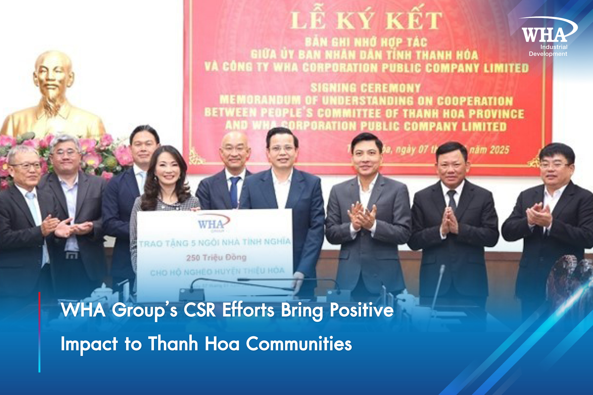 WHA Group’s CSR Efforts Bring Positive Impact to Thanh Hoa Communities