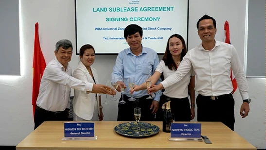TALI International Transport & Trade JSC Land Sublease Deal with WHA Industrial Zone Nghe An JSC