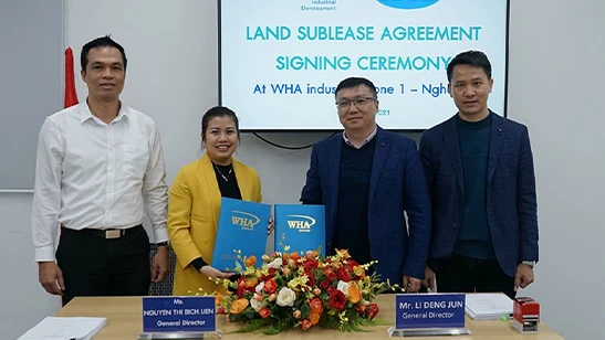 Plastic Gia Nhat Finalizes Land Sublease Agreement with WHA Industrial Zone Nghe An JSC