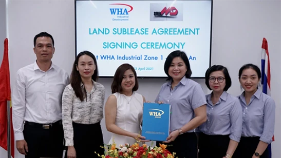 Minh Phu Steel signs Land Sublease Agreement with WHA Industrial Zone 1 - Nghe An