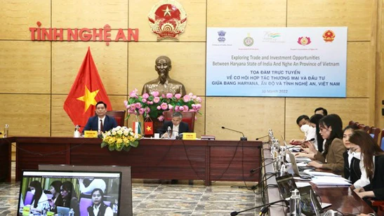 WHA Attended an Online Seminar to Attract Investment & Trade Between Nghe An Province (Vietnam) and Haryana Province (India)