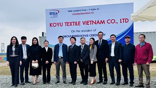 Koyu Textile Vietnam Breaks Ground For New Plant At WHA Industrial Zone 1 - Nghe An