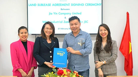 Jia Yin Finalizes Land Sublease Agreement for its New Plant at WHA Industrial Zone 1 - Nghe An