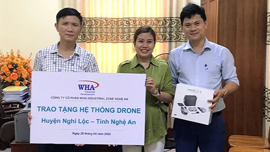 WHA Donates Drone System for Nghi Loc District
