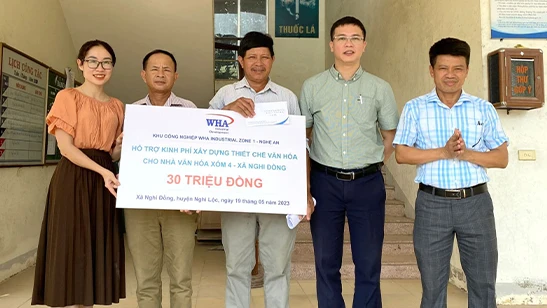 WHA Vietnam Supports Construction and Renovation of Cultural Houses in Nghi Dong Commune