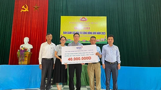 WHA Industrial Zone Nghe An JSC Provides Financial Support around VND 70 million in Nghe An district