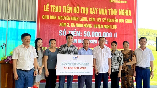 WHA Industrial Zone Nghe An JSC Supports to Build Gratitude Houses for Relatives of Martyrs in Nghi Loc District