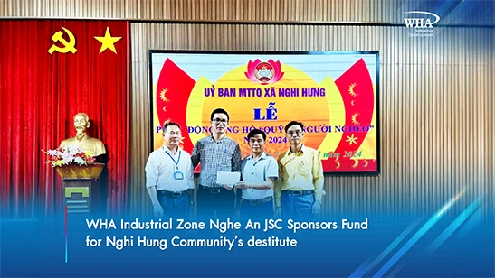 WHA Industrial Zone Nghe An JSC Sponsors Fund for Nghi Hung Community’s destitute