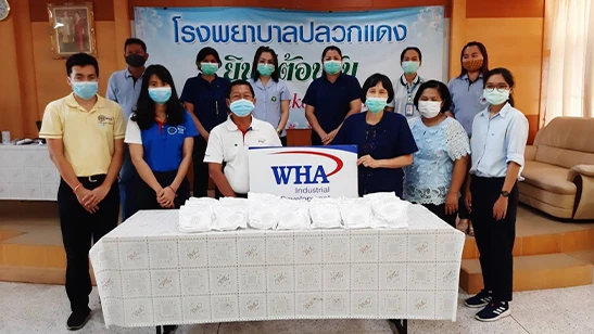 WHA Group Donates KN-95 Masks to Pluakdaeng Hospital in Rayong